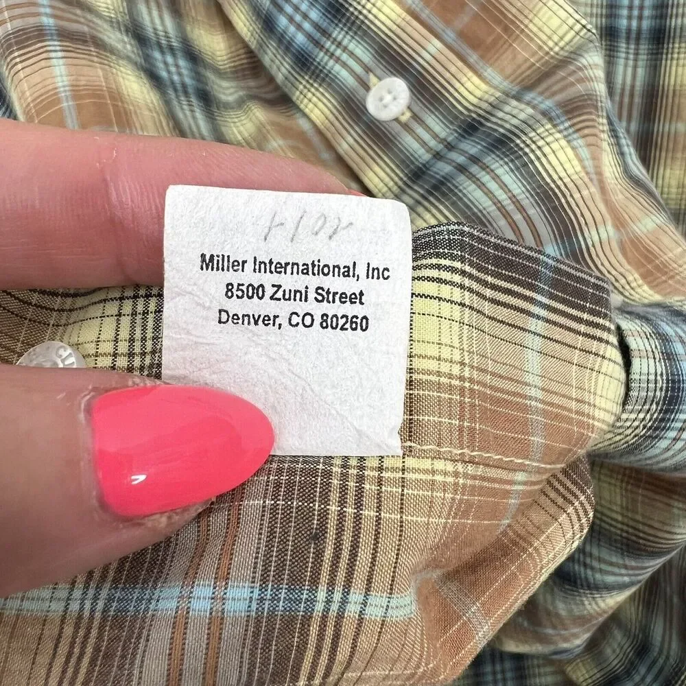 Cinch Men’s Size L Shirt Classic Plaid Long Sleeve‎ Button Down Western Cowboy